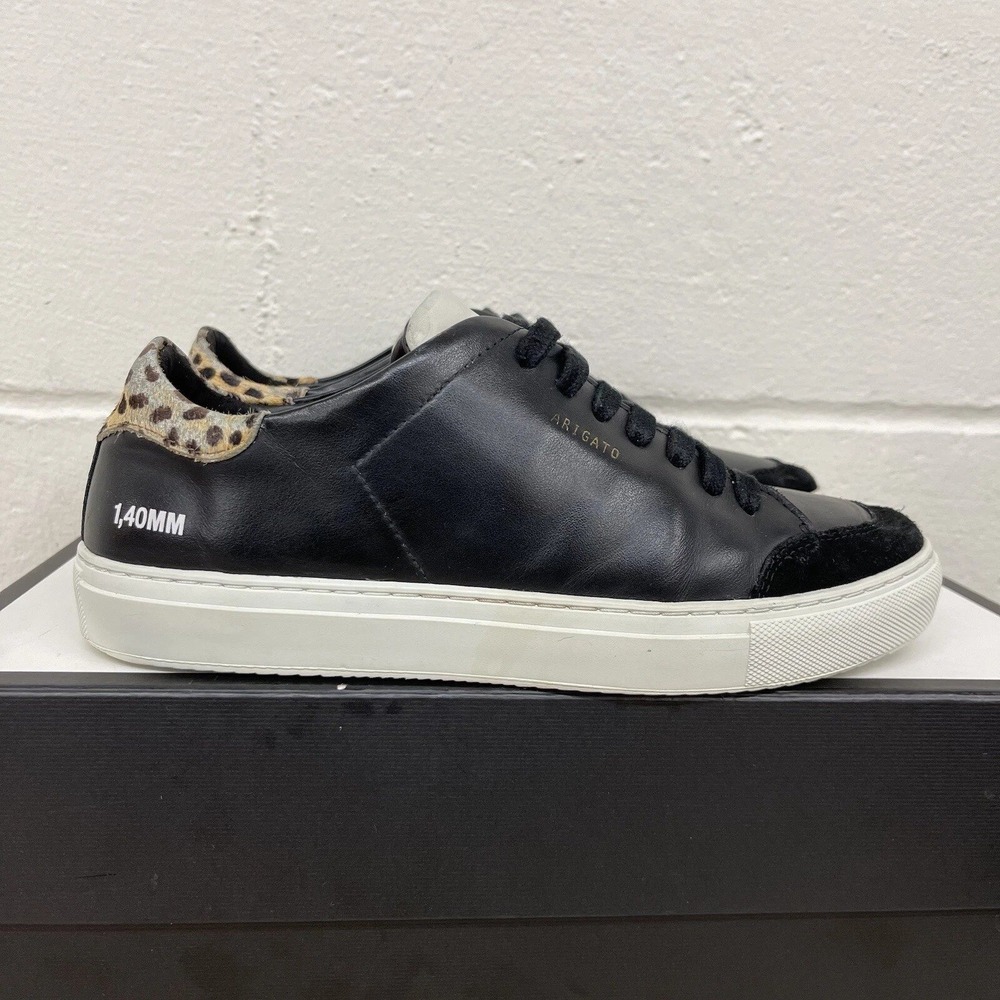 $235 Axel Arigato Women's Black Clean 90 Triple Animal Sneaker Shoes US Size 8.5